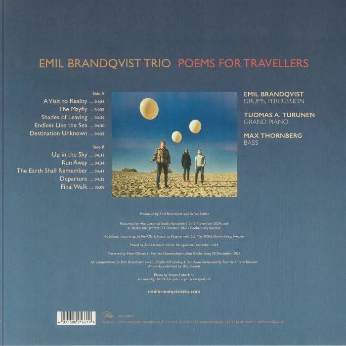Обратная сторона обложки — EMIL BRANDQVIST TRIO — Poems For Travellers