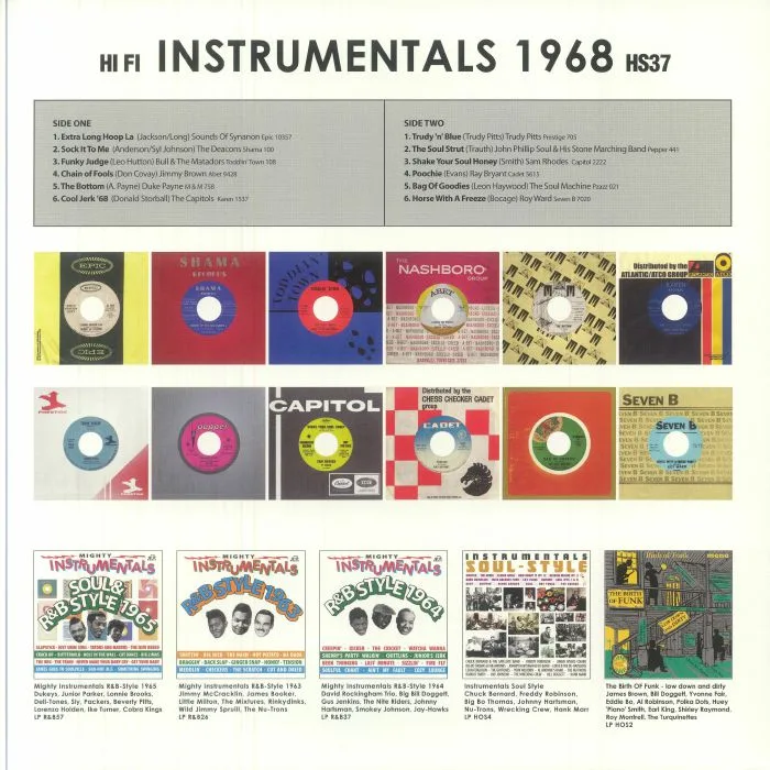 Обратная сторона обложки — VARIOUS — Funk & Soul Instrumentals 1968 (Record Store Day RSD 2025)