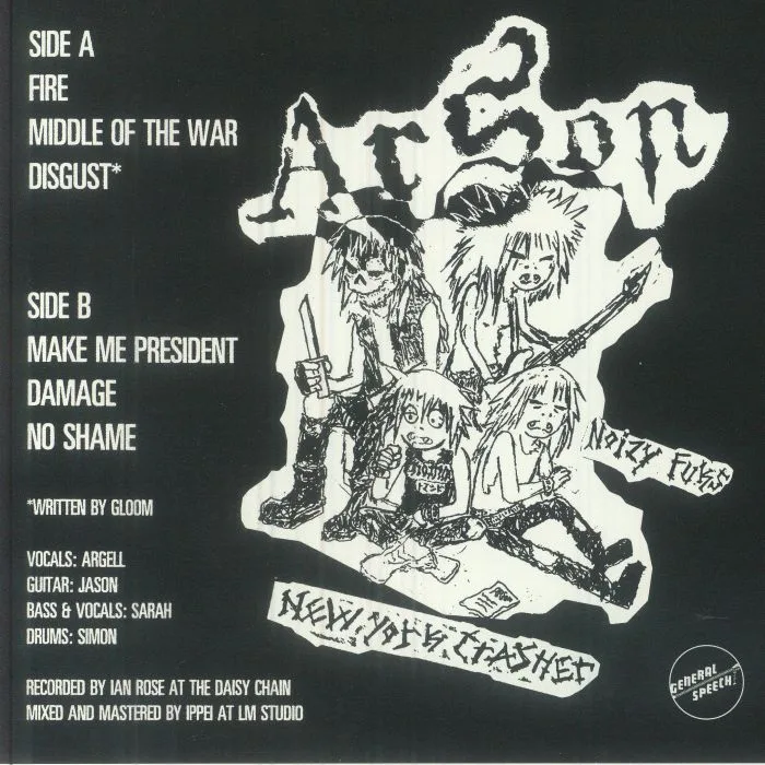Back cover — ARSON — Burning Future