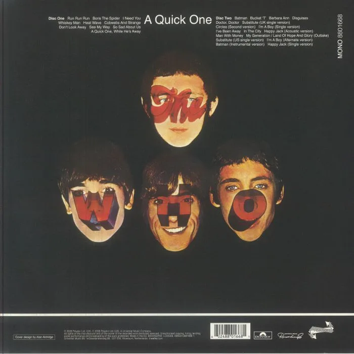 Обратная сторона обложки — The WHO — A Quick One (Record Store Day RSD 2026)