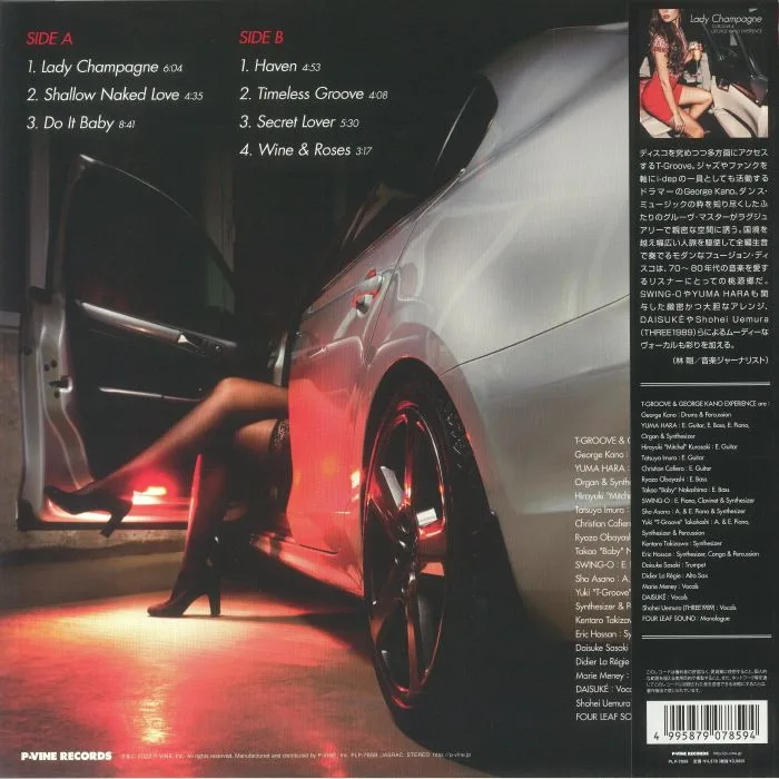 Back cover — T GROOVE / GEORGE KANO EXPERIENCE — Lady Champagne