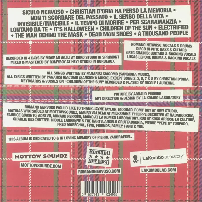 Back cover — ROMANO NERVOSO — From Villarosa To Rotherham