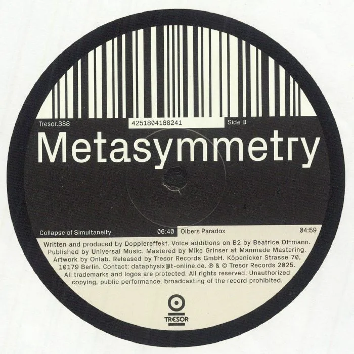 Back cover — DOPPLEREFFEKT — Metasymmetry