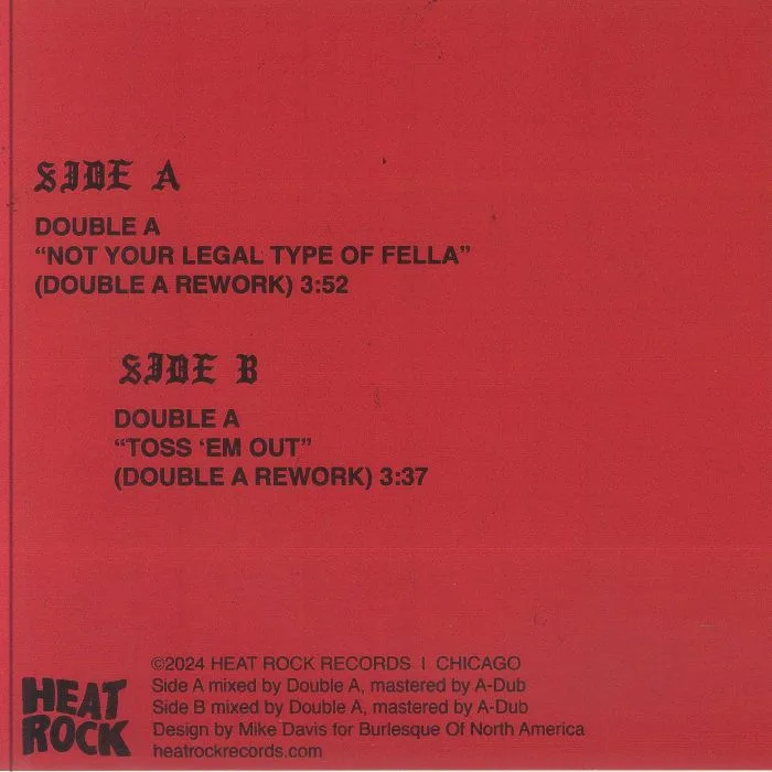 Обратная сторона обложки — DOUBLE A — Not Your Legal Type Of Fella