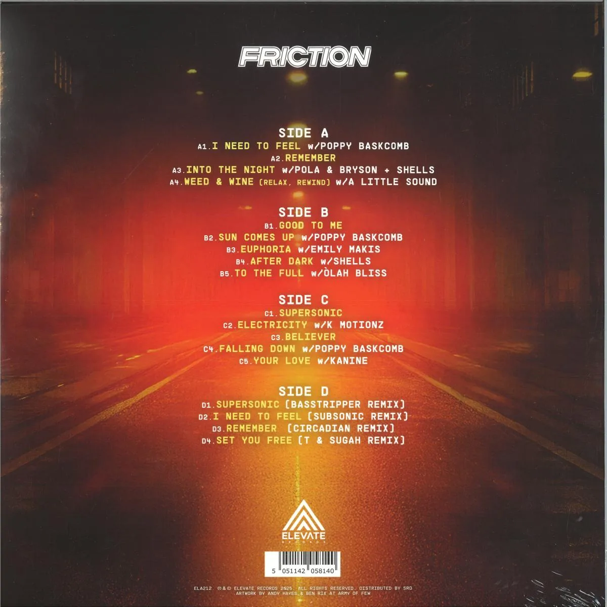 Back cover — Friction — Afterdark 2x12´