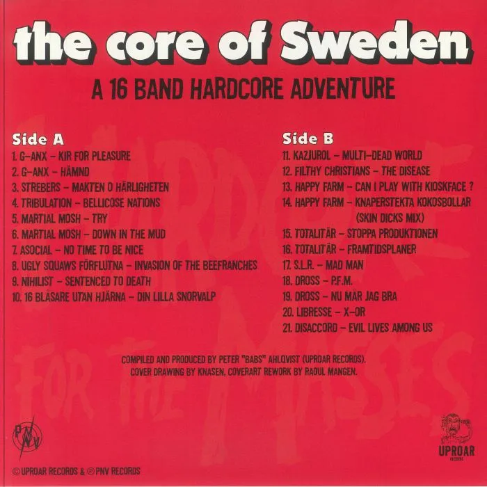 Back cover — VARIOUS — Hardcore For The Masses