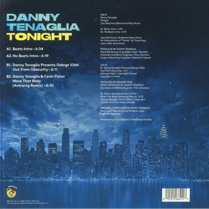 Обратная сторона обложки — Danny Tenaglia — Tonight
