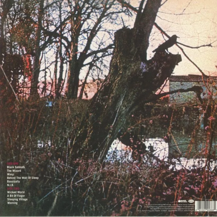 Back cover — BLACK SABBATH — Black Sabbath