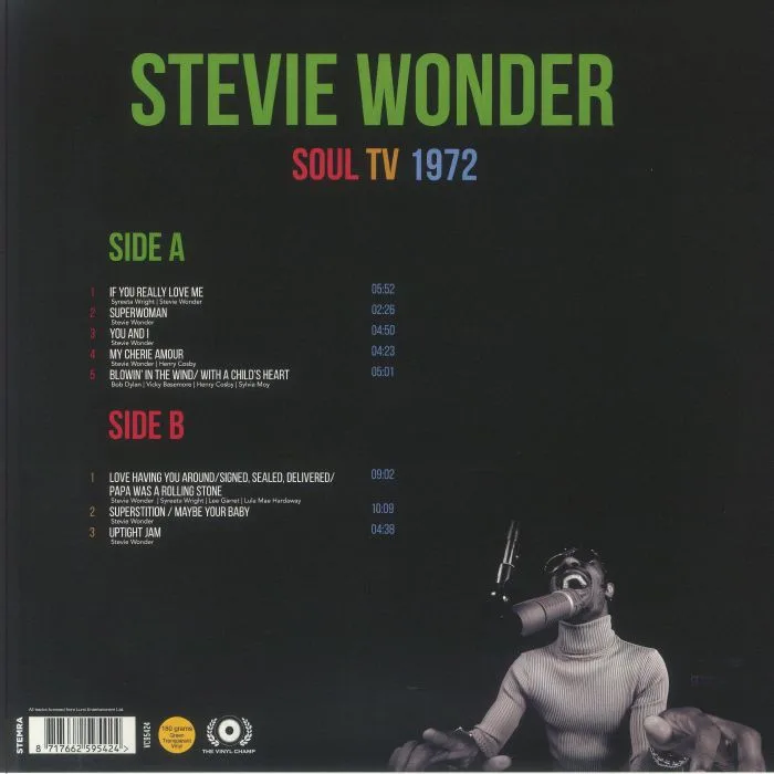 Back cover — Stevie WONDER — Soul TV 1972