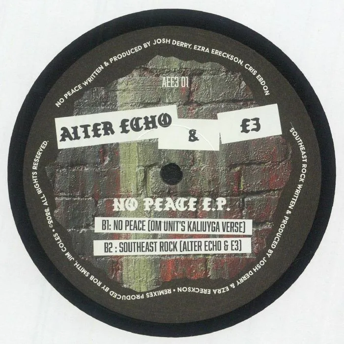 Обратная сторона обложки — ALTER ECHO / E3 — No Peace EP