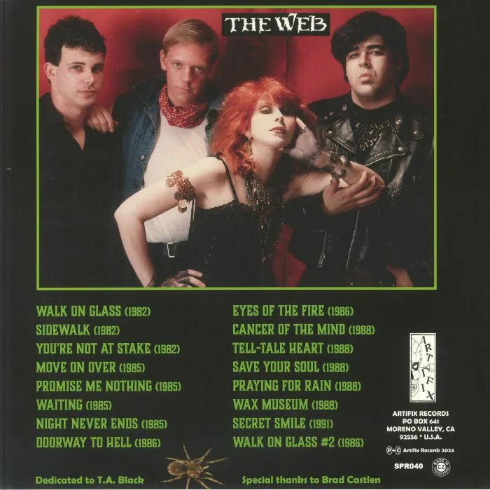 Back cover — The WEB — Slivers Shards & Tell Tale Hearts (B-STOCK)