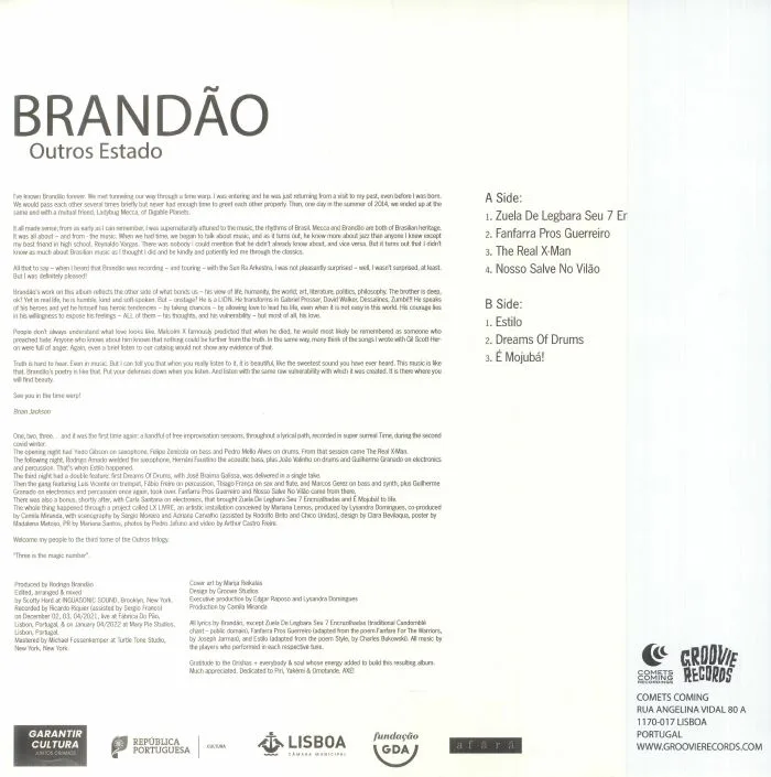 Back cover — BRANDAO — Outros Estado