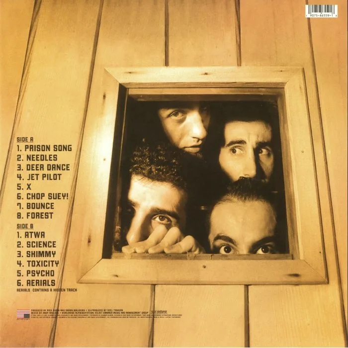 Обратная сторона обложки — SYSTEM OF A DOWN — Toxicity (reissue)