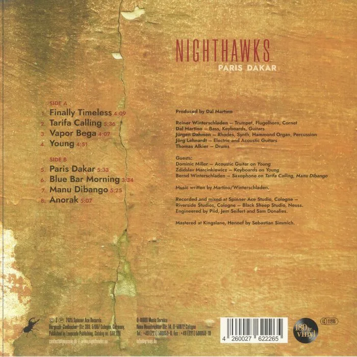 Обратная сторона обложки — NIGHTHAWKS — Paris Dakar