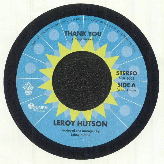 Front cover — Leroy HUTSON — Thank You