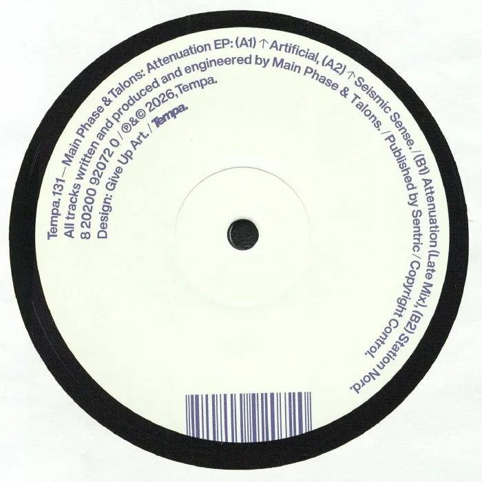 Back cover — MAIN PHASE / TALONS — Attenuation EP