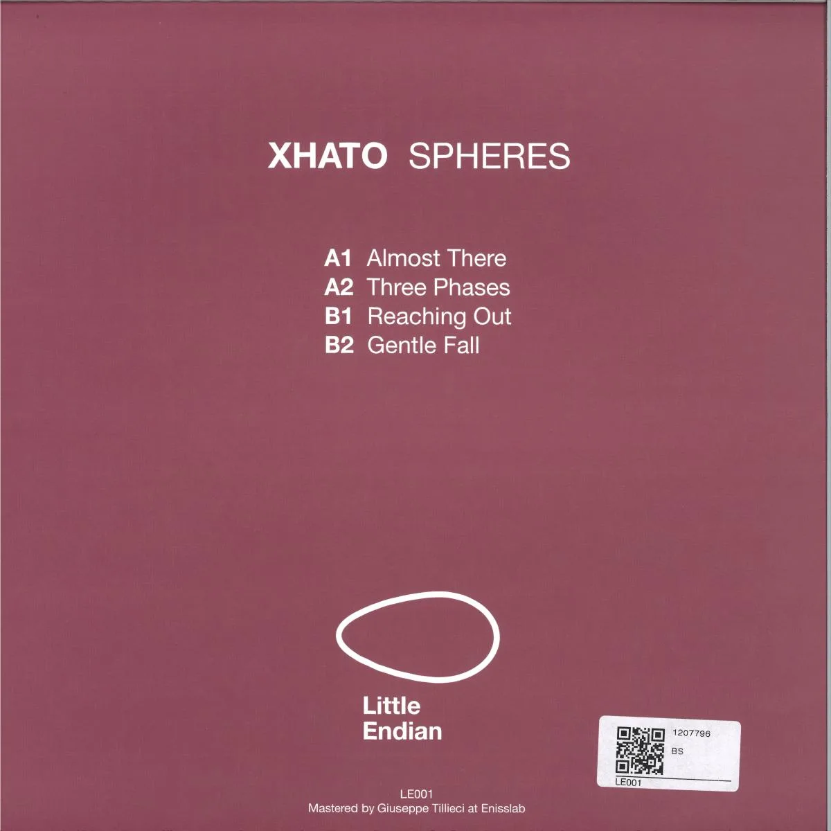 Back cover — Xhato — Spheres LP