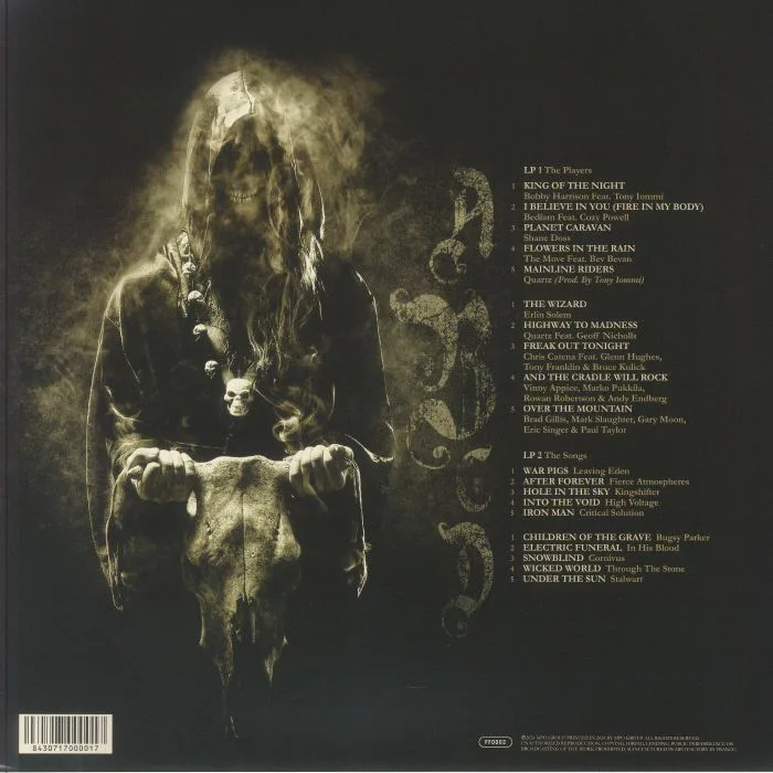 Back cover — BLACK SABBATH / VARIOUS — The Many Faces Of Black Sabbath: A Journey Through The Inner World Of Black Sabbath