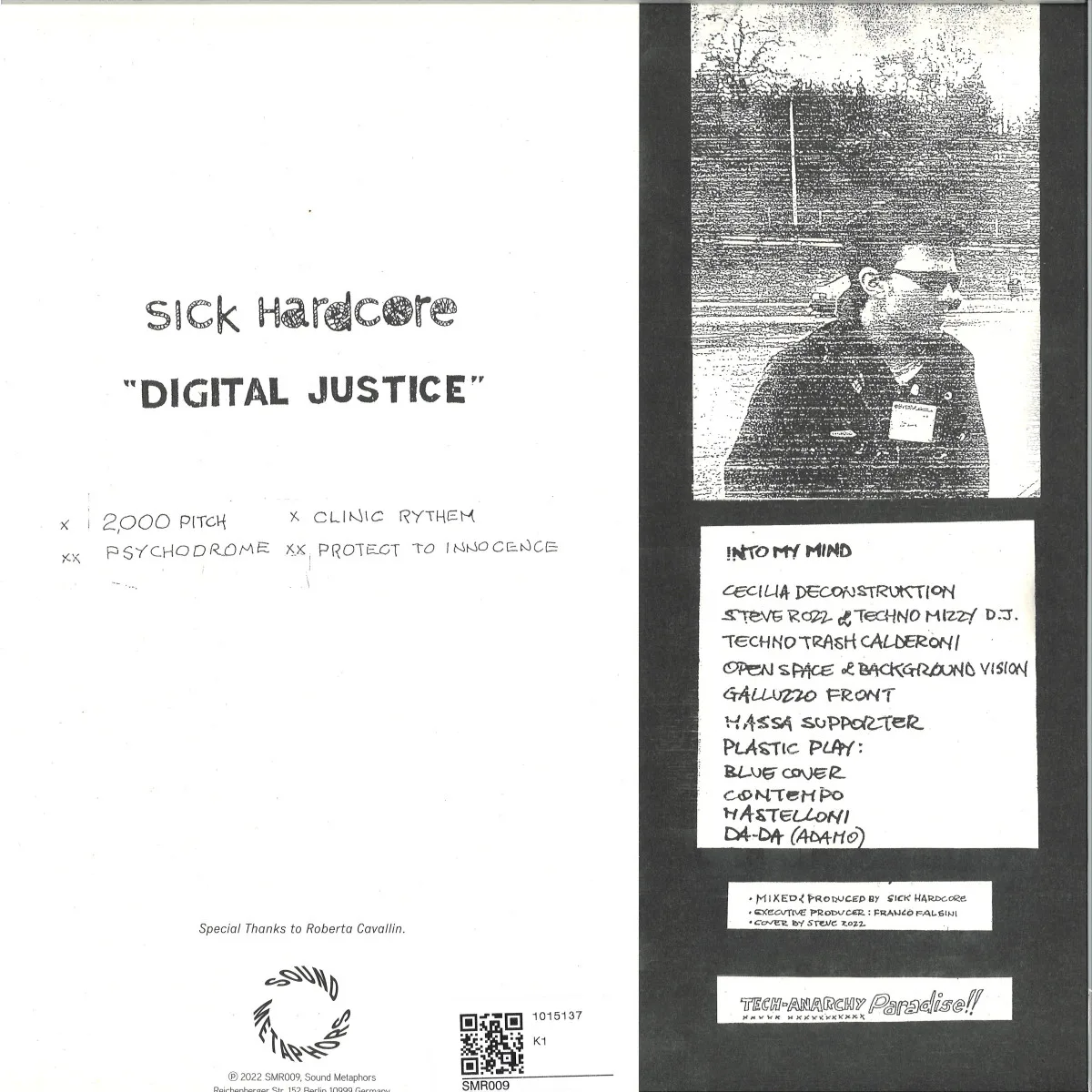 Back cover — Sick Hardcore — Digital Justice EP