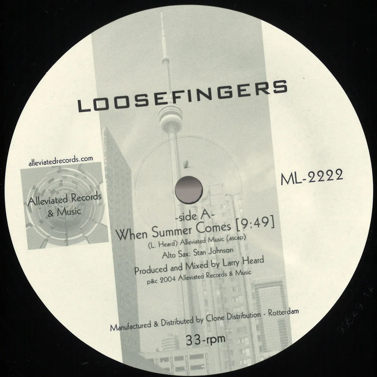 Лицевая сторона обложки — Larry Heard — Lossefingers EP 2