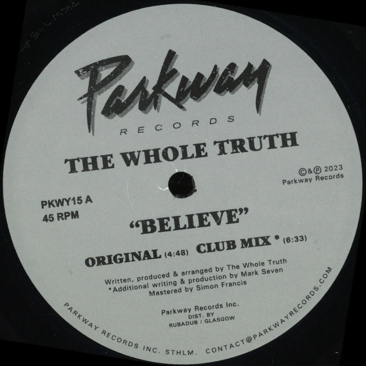 Лицевая сторона обложки — The Whole Truth — Believe