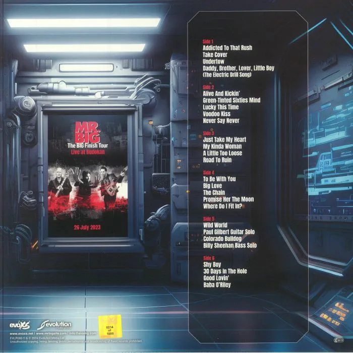 Back cover — MR BIG — The Big Finish: Live (Collector's Edition)