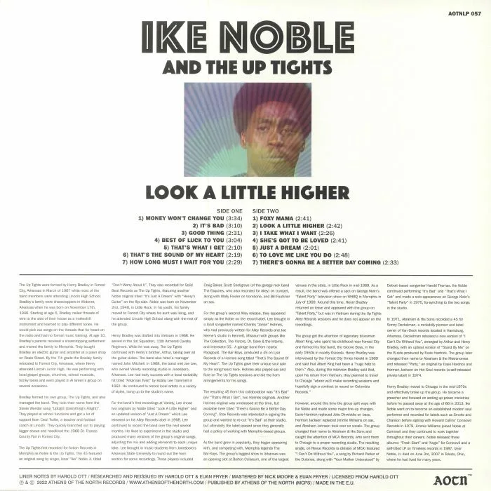 Обратная сторона обложки — Ike NOBLE / THE UP TIGHTS — Look A Little Higher