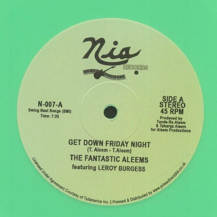 The FANTASTIC ALEEMS feat LEROY BURGESS — Get Down Friday Night (Record Store Day RSD 2023)