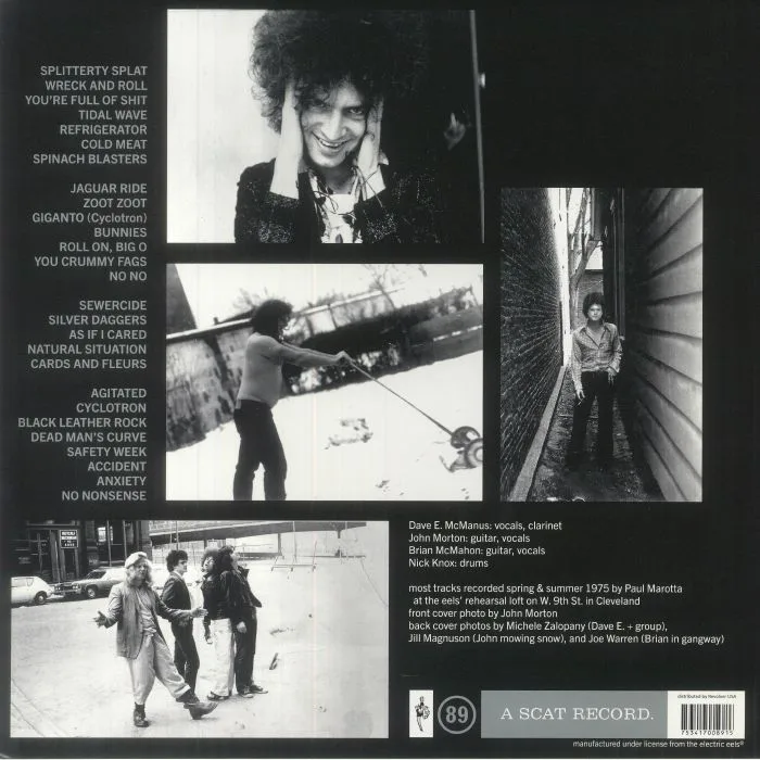 Back cover — ELECTRIC EELS — Spin Age Blasters (reissue)