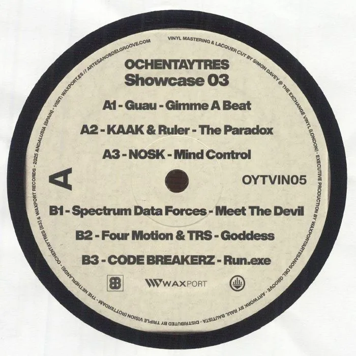 Лицевая сторона обложки — GUAU / KAAK / RULER / NOSK / SPECTRUM DATA FORCES / FOUR MOTION / TRS / CODE BREAKERZ — Showcase 03