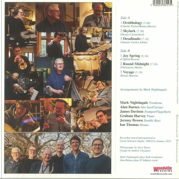 Обратная сторона обложки — Mark NIGHTINGALE / ALAN BARNES SEXTET / JAMES DAVISON — Jazz Classics With A Twist