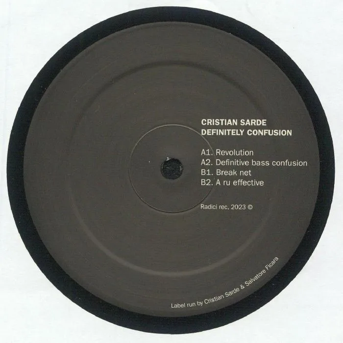 Лицевая сторона обложки — Cristian SARDE — Definitely Confusion
