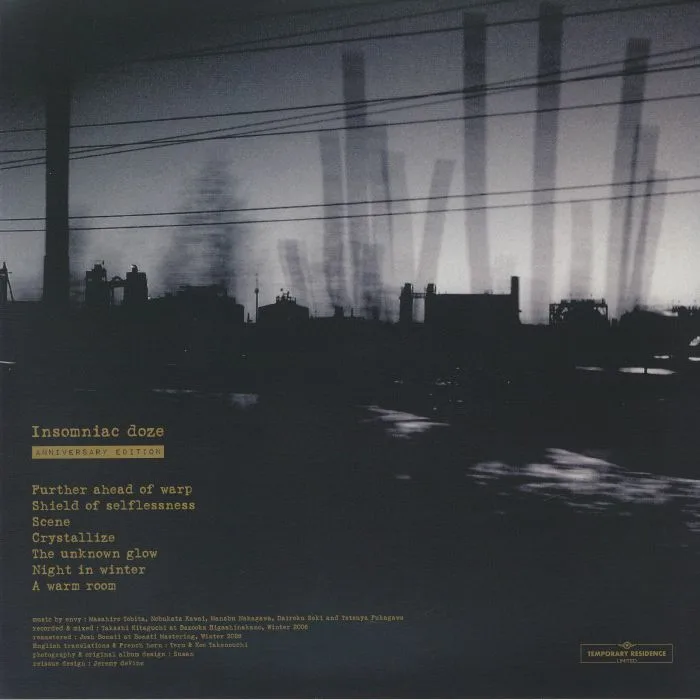 Back cover — ENVY — Insomniac Doze (20th Anniversary Edition)