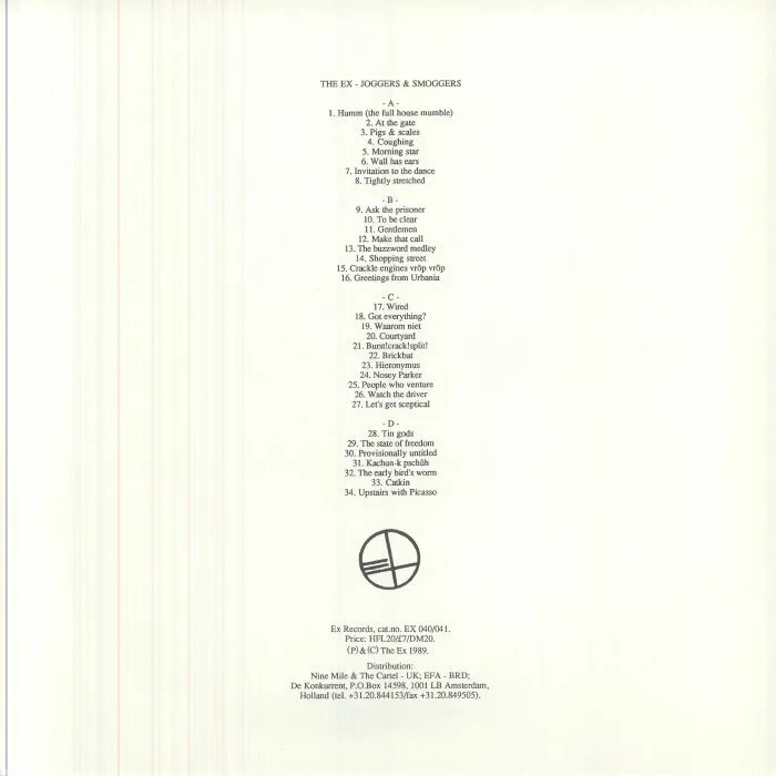 Back cover — The EX — Joggers & Smoggers (reissue)