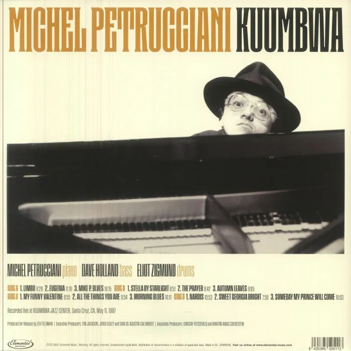 Обратная сторона обложки — Michel PETRUCCIANI — Live At Kuumbwa 1987 (Record Store Day RSD 2026)