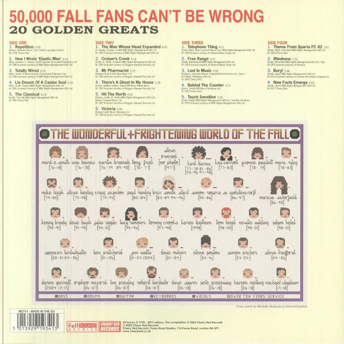 Back cover — The FALL — 50,000 Fall Fans Can't Be Wrong: 20 Golden Greats