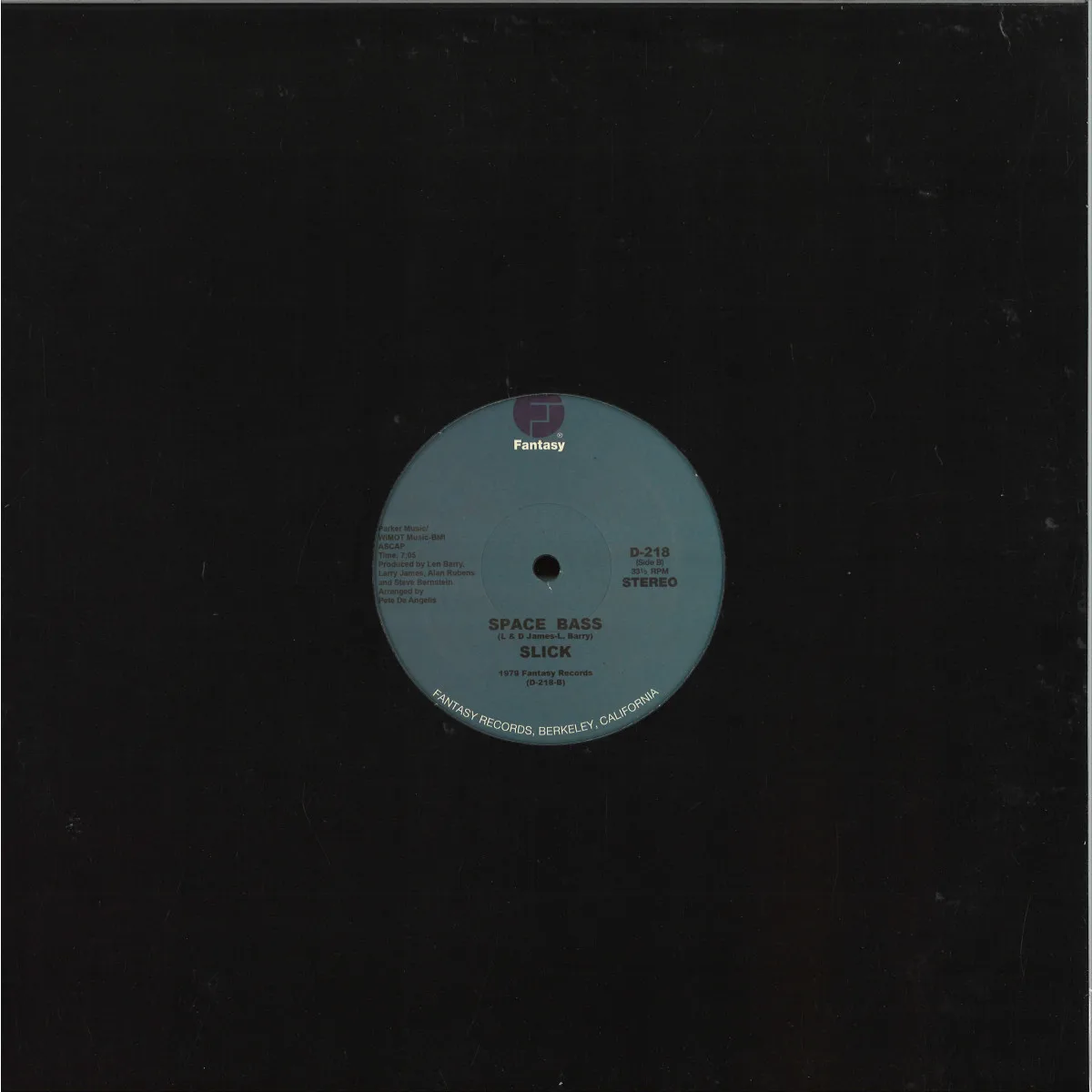 Back cover — Two Tons O' Fun,Slick — I Got The Feeling / Space Bass
