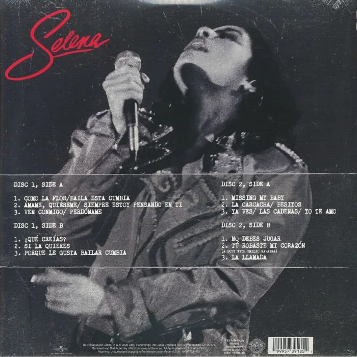 Обратная сторона обложки — SELENA — Selena Live