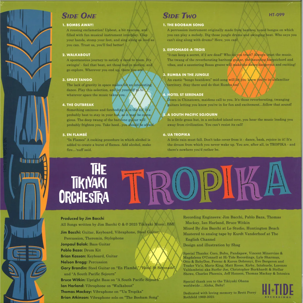 Обратная сторона обложки — The Tikiyaki Orchestra — Tropika LP