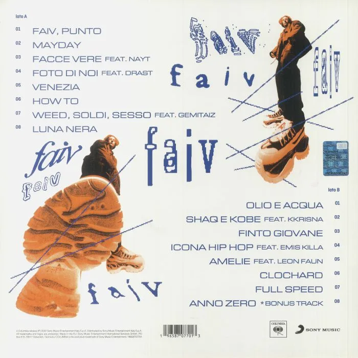 Обратная сторона обложки — DANI FAIV — Faiv