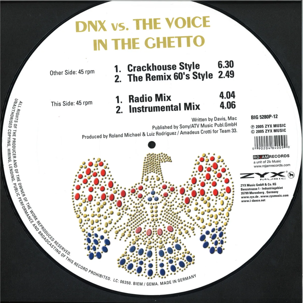 Обратная сторона обложки — Dnxvs.The Voice — In The Ghetto