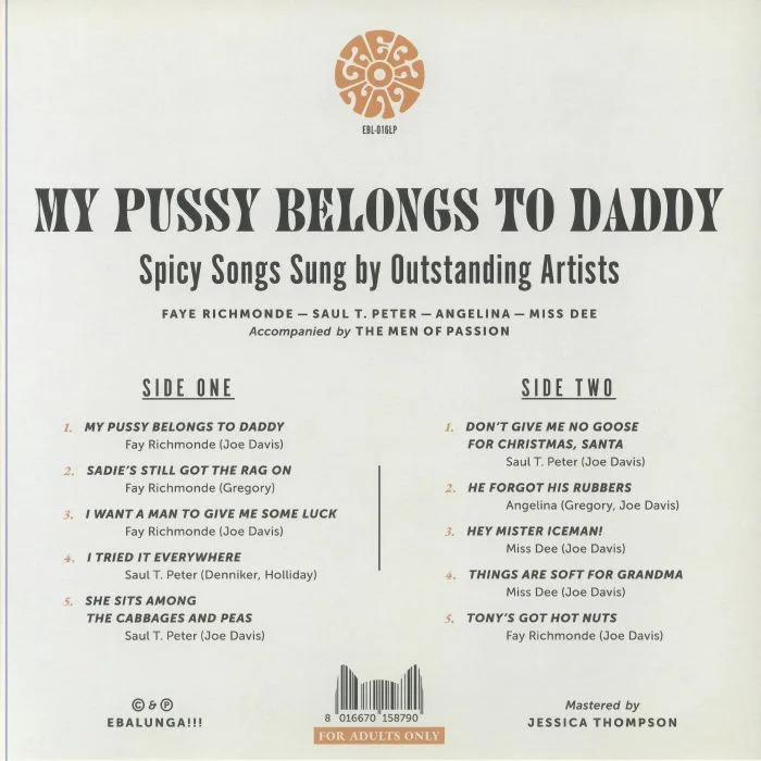 Back cover — VARIOUS — My Pussy Belongs To Daddy (reissue)