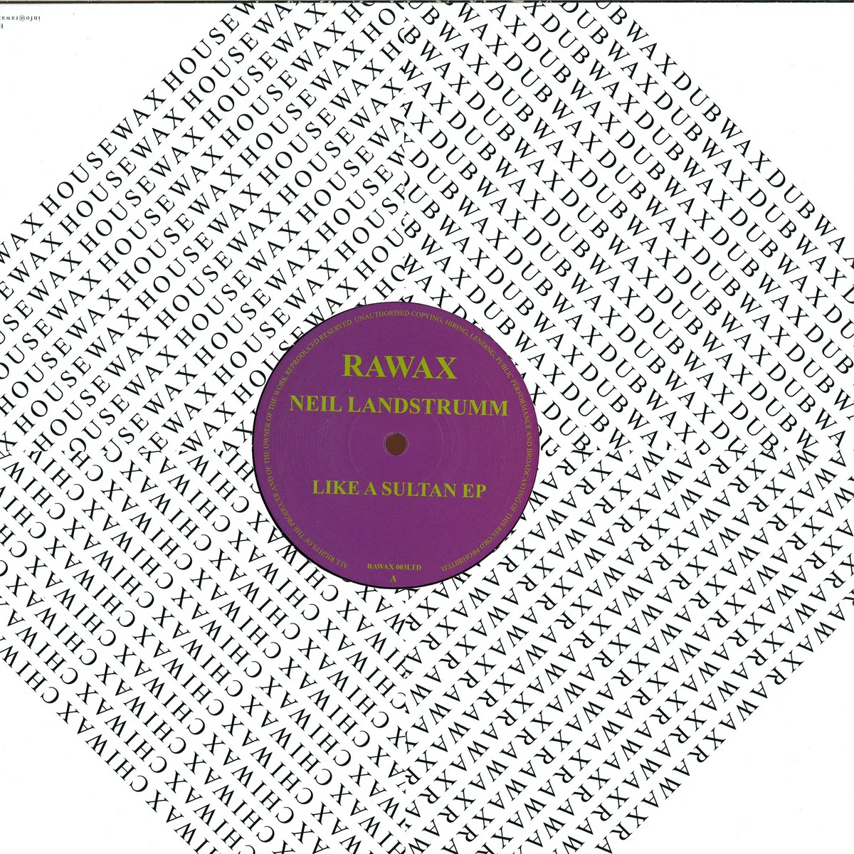 Neil Landstrumm — Like A Sultan Ep