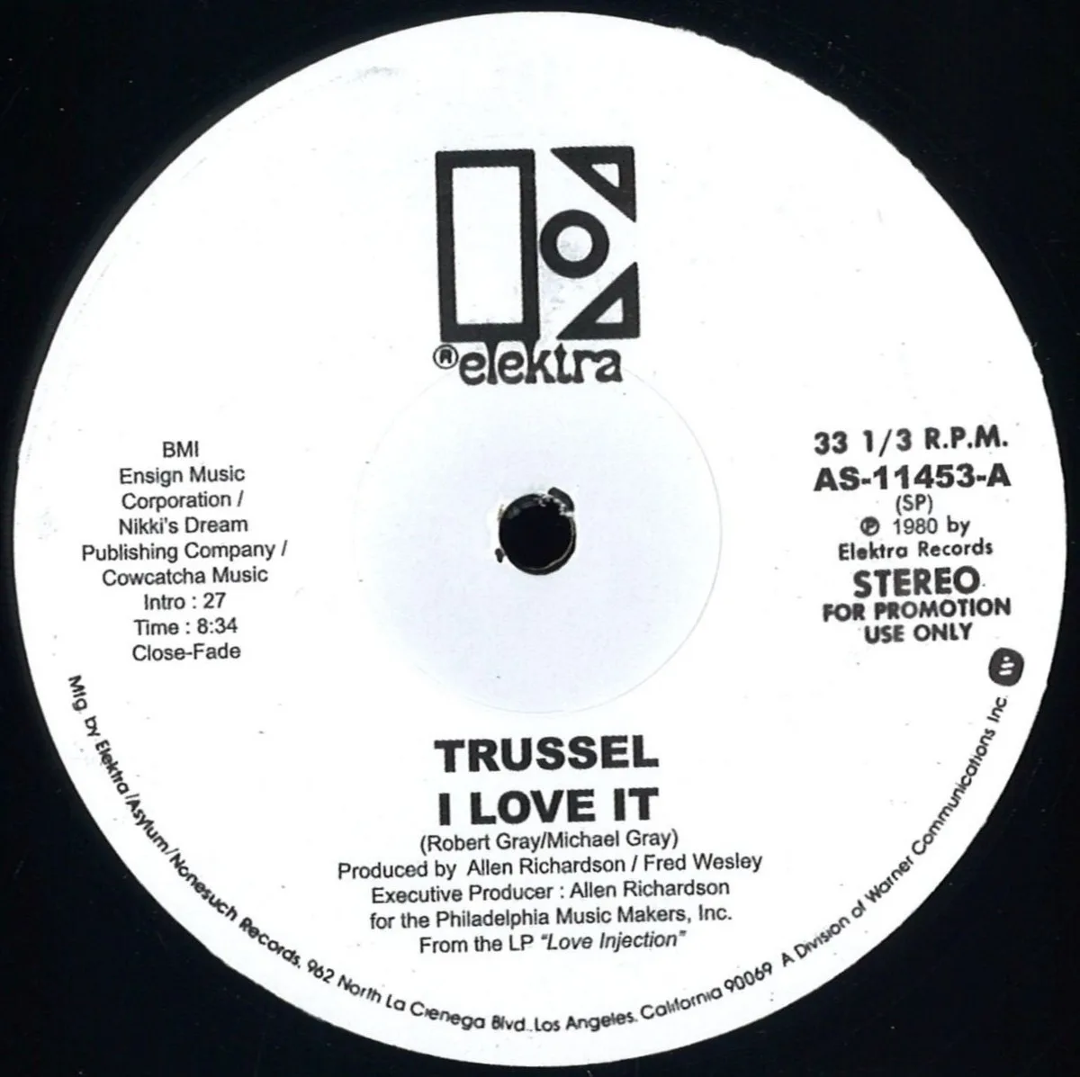 Лицевая сторона обложки — Trussel — I Love It