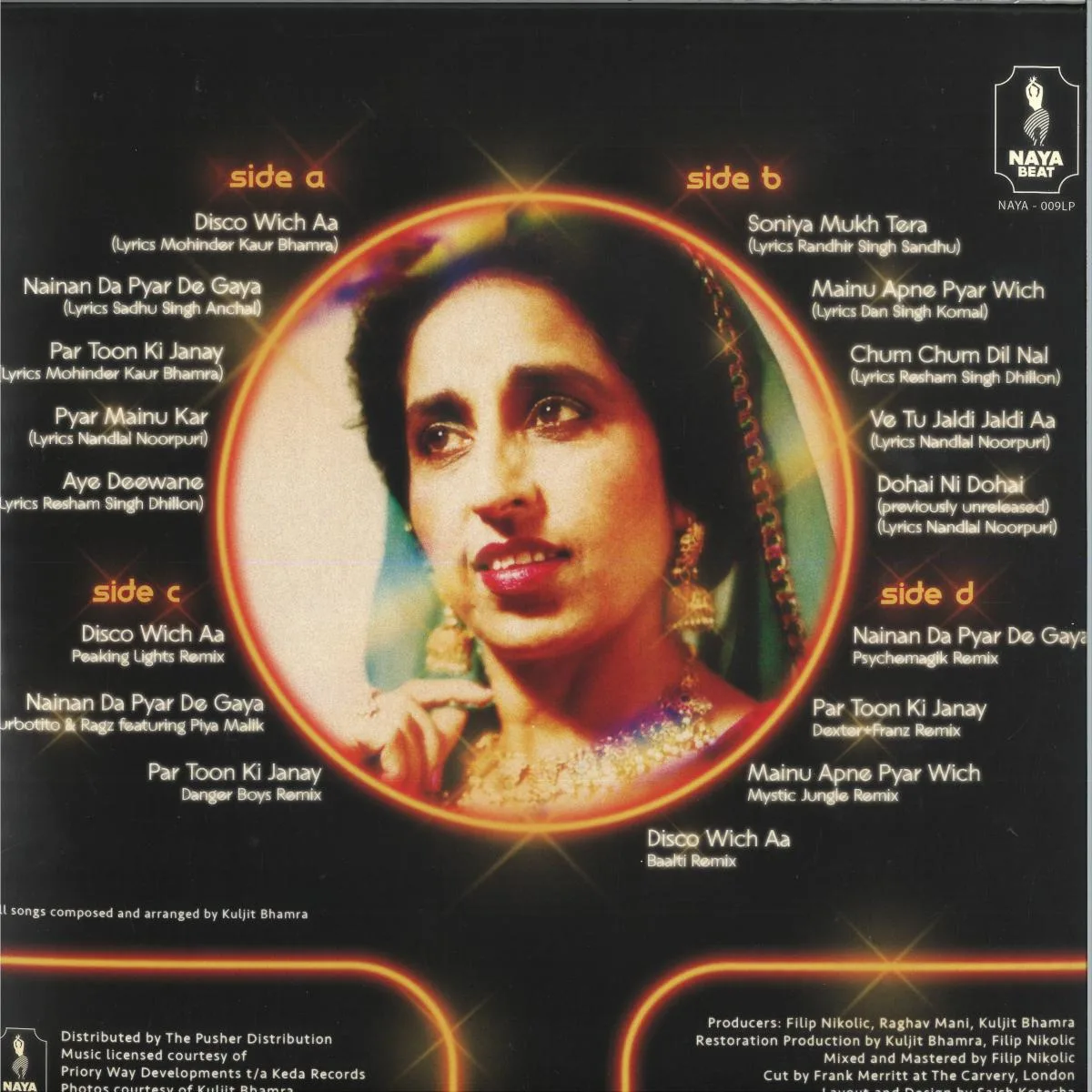 Обратная сторона обложки — Mohinder Kaur Bhamra — Punjabi Disco LP 2x12"