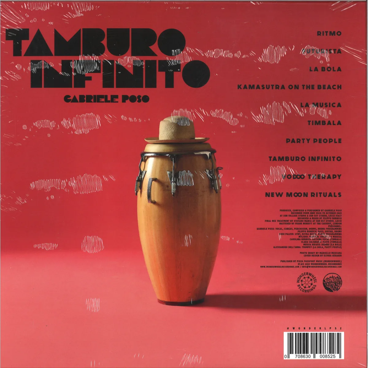 Обратная сторона обложки — Gabriele Poso — Tamburo Infinito LP