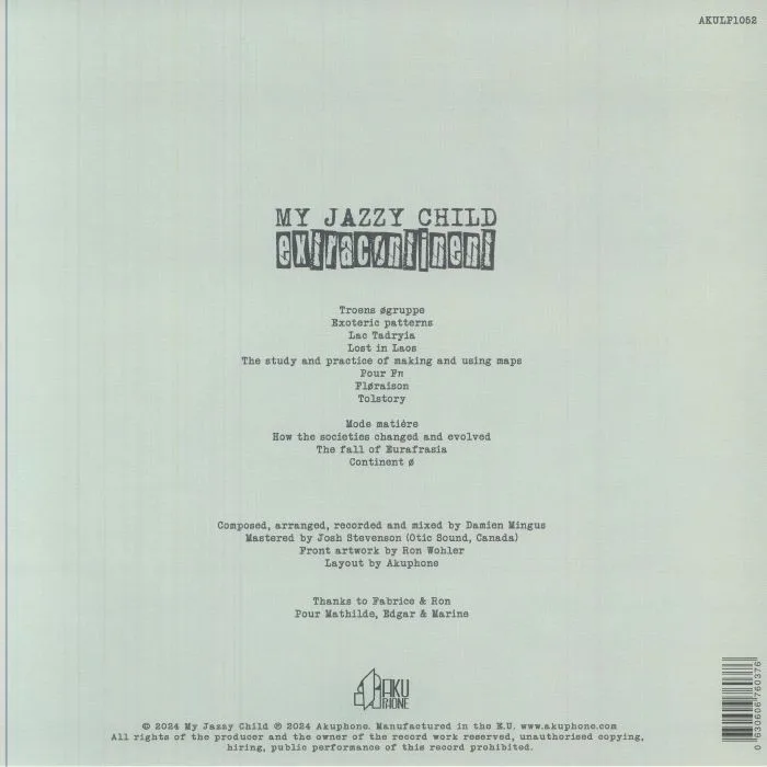 Back cover — MY JAZZY CHILD — Extracontinent