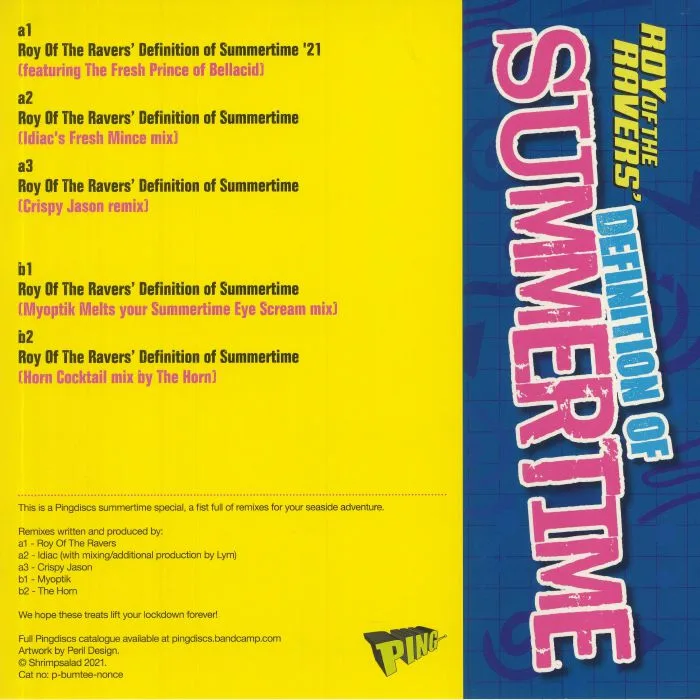 Back cover — ROY OF THE RAVERS — Definition Of Summertime