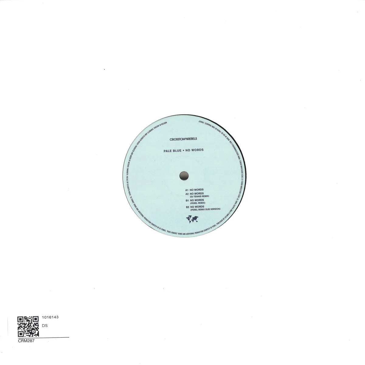 Back cover — Pale Blue — No Words Remixes