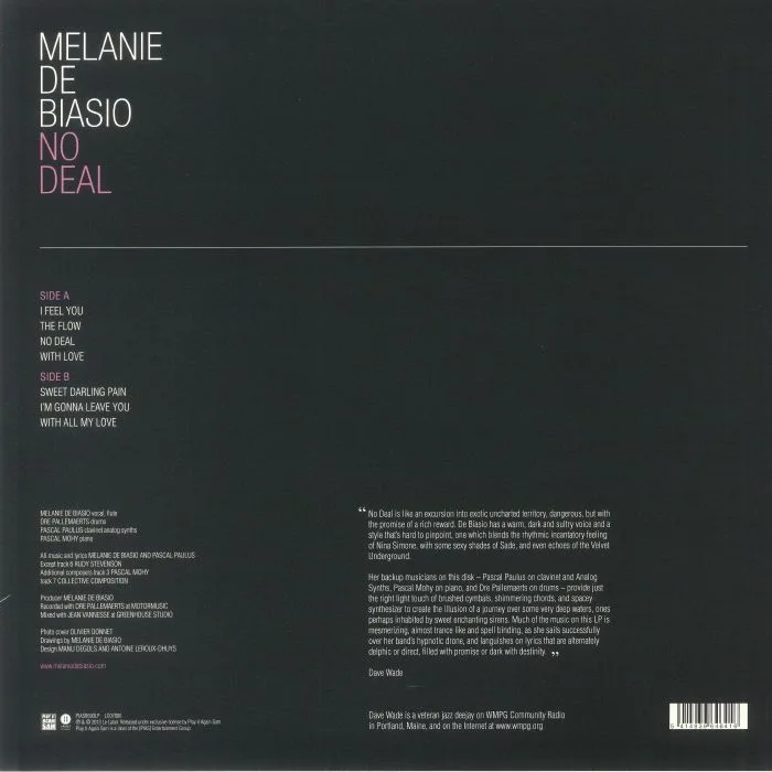 Обратная сторона обложки — Melanie DE BIASIO — No Deal